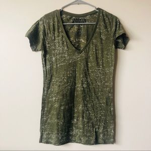 Threads 4 Thought Hunter Green V Neck Tee Sz M